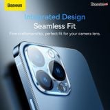  Kính Cường Lực Camera Cho iPhone 14 Baseus Full-coverage Lens Film 0.3mm (bộ 2 cái, Siêu bền + Siêu nét) 