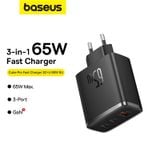  Củ Sạc Nhanh Baseus Cube Pro Fast Charger 2C+U 65W 