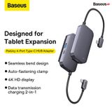  Hub Mở Rộng Đa Năng Baseus PadJoy  Type-C HUB Adapter Dùng Cho iPad MacBook Laptop ( Type c to HDMI, USB3.0, SD/TF PD & Data ) 