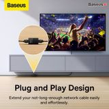  Đầu Nối Cáp Mạng Baseus AirJoy Series Network Cable Connector Cluster Network Ethernet Extender Extension cho Cat7 Cat6 Cat5 RJ45 Connector Gigabit Ethernet Cable Adapter Female to Female 