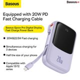  Pin Dự Phòng Sạc Nhanh Baseus Qpow Pro Digital Display Fast Charge Power Bank 10,000mhA Cho IPhone, Type-C 