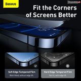  Kính cường lực Baseus 0.23mm curved-screen tempered glass screen protector with crack-resistant edges For iP 13 2021(2pcs/pack+Pasting Artifact) 