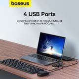  Hub Mở Rộng Kết Nối Baseus UltraJoy Series 4-Port HUB Lite USBA to USB3.0 