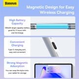  Bút Cảm Ứng Baseus Pencil 2 Smooth Writing Wireless Charging Stylus, Dùng Cho iPad Mini6 Pro Air4, 5 (Palm Reject, Magnetic, Wireless Charging, Bluetooth, App control) 