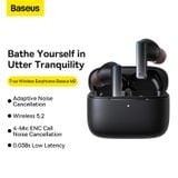  Tai Nghe Bluetooth Chống Ồn Chủ Động Baseus Bowie M2 True Wireless (ANC TWS, Bluetooth 5.2, APP Control, No-delay & HD Stereo Gaming Earbuds) 