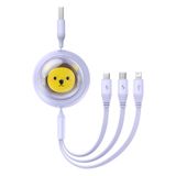  Cáp Sạc Nhanh Đa Năng Baseus Leo Retractable Charging Cable 3-in-1 USB to M+L+C 3.5A 1.1m 