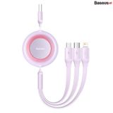  Cáp Sạc Dây Rút Thế Hệ Mới Baseus Bright Mirror 2 Series Retractable 3-in-1 Fast Charging Data Cable( USB to M+L+C 3.5A 1.1m) 