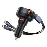  Tẩu Sạc Ô Tô Baseus Enjoyment Pro Car Charger Tích Hợp Cáp Type C & iPhone Cable 60W 