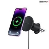  Đế Giữ Điện Thoại Tích Hợp Nam Châm Baseus CW01 Magnetic Wireless Charging Car Mount Air Vent Version Sạc Không Dây 15W (Magsafe Wireless Quick Charger and Holder for Car) 