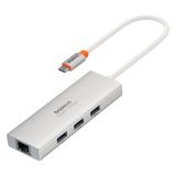  Hub Mở Rộng Baseus PortalJoy Series 4-Port Dùng Cho Laptop Macbook Smartphone (HUB USB 3.0 RJ45 1000Mbps) 