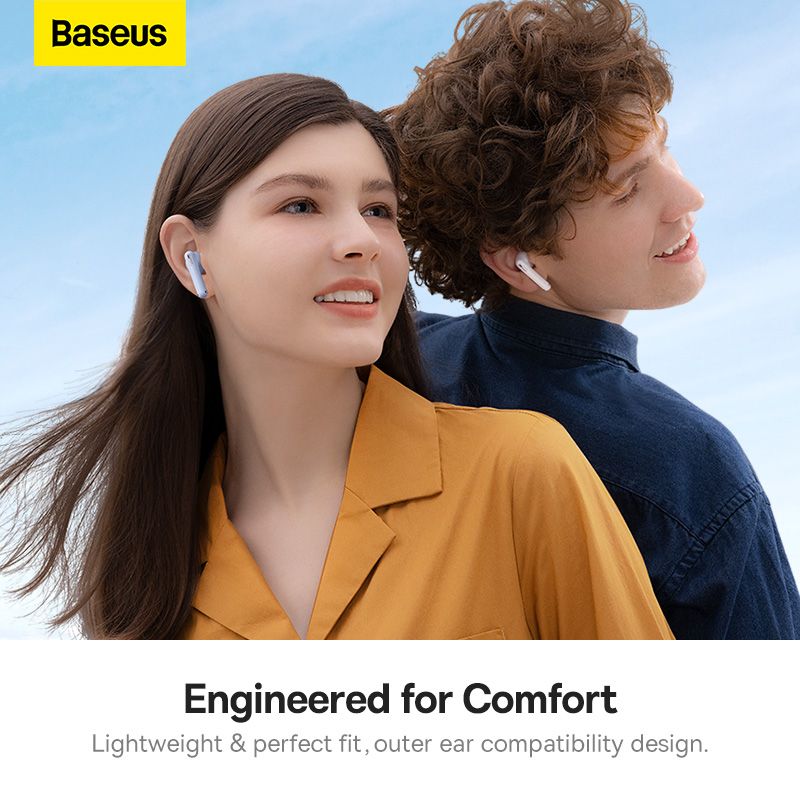  Tai Nghe Bluetooth Baseus WX5 True Wireless Earphone 4-Mic ENC Call Earbuds 30 Hours (Bluetooth 5.3, 0.06' Low Latency TWS Earphones ) 
