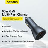  Tẩu Sạc Nhanh Dùng Trên Ô Tô Baseus Golden Contactor Pro GaN Fast Charging Car Charger U+2C 65W 