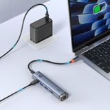  Hub Chuyển Đa Năng Baseus UltraJoy Series 5-Port HUB AIR Space (Type-C to HDMI4K@60Hz*1+USB3.0*2+PD*1+RJ45*1) 