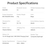  Tai Nghe Bluetooth TWS ROCK Crayon Shinchan EB200 (AI Smart, Bluetooth v5.4, 12mm Composite Diaphragm Speaker, Immersive Stereo Sound, Directional Sound Transmission, Wind Noise Reduction Acoustics, 20H, 400mAh charging case) 