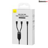  Cáp Sạc Nhanh 2 in 1 Baseus Flash Series Ⅱ One-for-Two Fast Charging Cable Type-C to Dual Type C 100W Gen2 