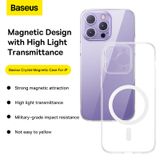  Ốp Lưng Tích Hợp MagSafe Baseus Crystal Series Magnetic Phone Case for iP 14 Plus (With all-tempered-glass screen protector and cleaning kit) 