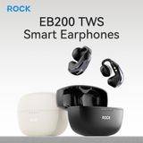  Tai Nghe Bluetooth TWS AI Smart ROCK EB200 (Bluetooth v5.4, ENC, 20H, Hi-Fi Audio, Immersive Stereo Sound, Directional Sound Transmission, Wind Noise Reduction Acoustics) 