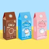  Cáp Sạc Nhanh Cho iPhone 14/15 Series ROCK Doraemon C TO C/C TO L Fast Charge  Sync Cable (Combo Pack (SMILEY X 3 + SWEETHEART X 3 + DORAYAKI X 3), 100W/27W, Doraemon Authentic Licensed) 