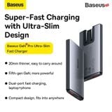  Củ sạc nhanh Baseus GaN5 Pro Ultra-Slim Fast Charger 65W  (Combo Củ sạc nhanh Ultra Slim siêu mỏng kèm Cáp sạc 100W, Type C + USB , PD3.0/ PPS/ QC4.0/ SCP/ FCP Multi Quick Charge Protocol) 
