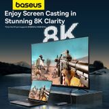  Hub Mở Rộng Kết Nối Baseus PortalJoy Series 13-Port HUB Space Grey (Type-C to HDMI4K@60Hz DP4K@120Hz VGA PD RJ45 SD/TF 3.5mm) 