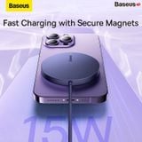  Đế Sạc Không Dây Baseus Simple Mini3 Magnetic Wireless Charger 15W (Magnetic Wireless Smart Charger Dùng Cho iPhone 12 13 14 Series Airpods 3 Android) 