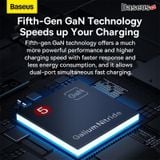  Củ sạc nhanh Baseus GaN5 Pro Ultra-Slim Fast Charger 65W  (Combo Củ sạc nhanh Ultra Slim siêu mỏng kèm Cáp sạc 100W, Type C + USB , PD3.0/ PPS/ QC4.0/ SCP/ FCP Multi Quick Charge Protocol) 