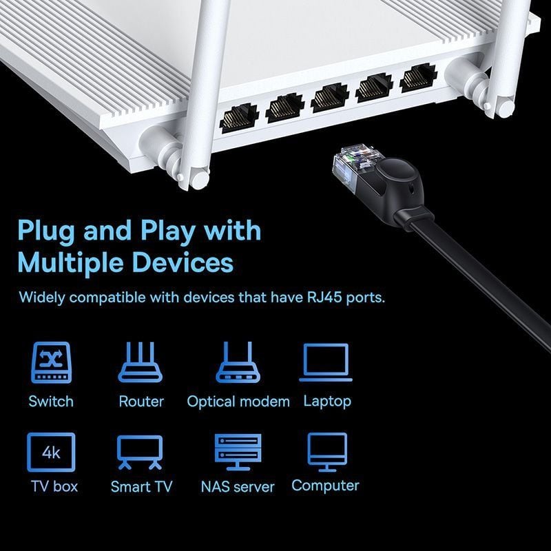  Cáp Mạng 2 Đầu LAN 	Baseus High Speed Six Types Of RJ45 Gigabit Network Cable 