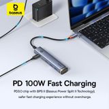  Hub Chuyển Đa Năng Baseus UltraJoy Series 6-Port HUB AIR Space Grey (Type-C to HDMI4K@30Hz/60Hz*1+USB3.0*2+USB2.0*1+Type-C3.0*1+PD*1) 