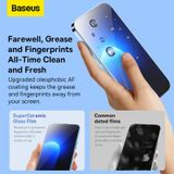  Kính Cương Lực Full HD 8K Chống Bụi Màn Loa Cho iPhone 14 13 series Baseus All-glass Nano Crystal Tempered Glass Film 0.3mm New 2022 ( full kính, full viền, Bộ 2 cái + Khung cố định hỗ trợ dán) 