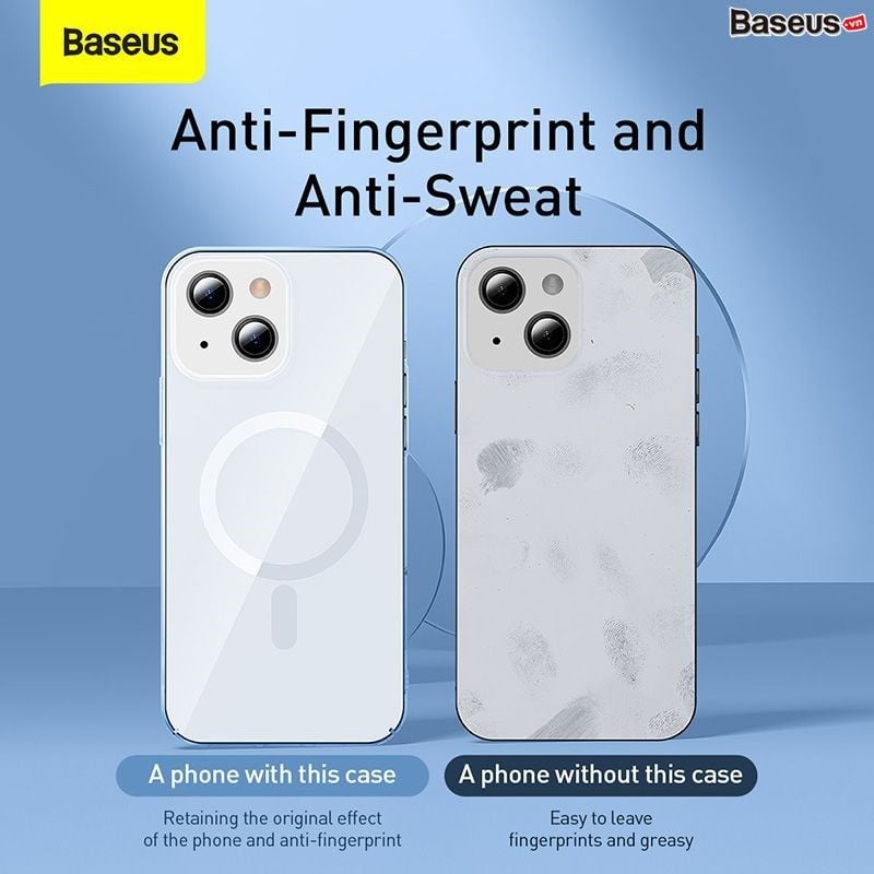  Ốp lưng nhựa cứng siêu mỏng từ tính Baseus Crystal Magnetic Phone Case For iP 13 2021 