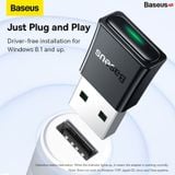  USB Bluetooth Tốc Độ Cao Baseus BA07 Bluetooth Receiver (Bluetooth CSR 5.3 , 20m, Wireless Audio Transmission Adapter For PC/ Laptop/ Smartphone/ Tablet) 