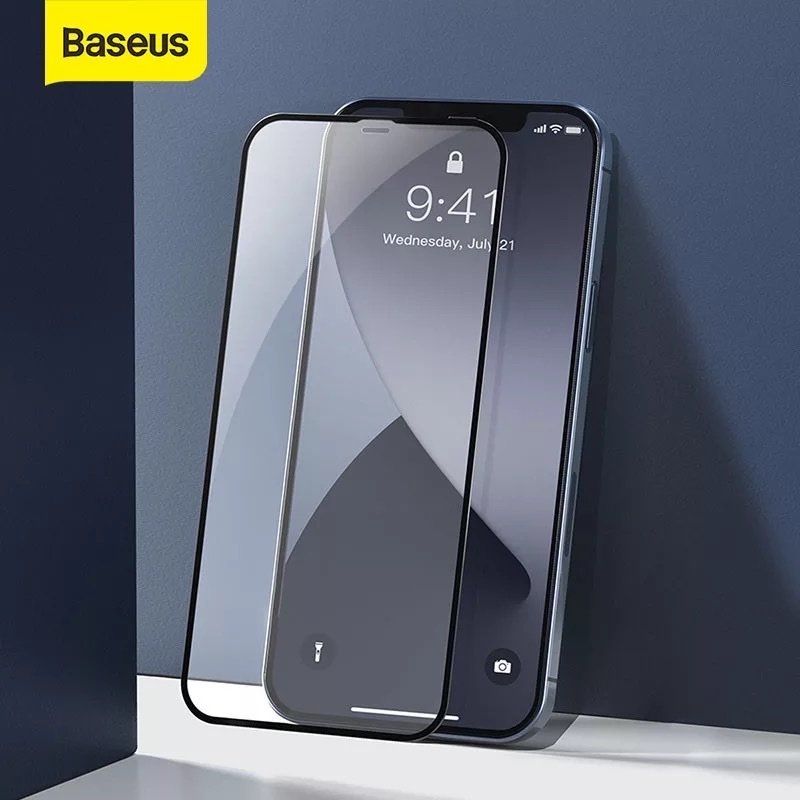  Kính cường lực 3D tràn viền dùng cho iPhone 12 Series Baseus full-Screen Curved Tempered Glass (Bộ 2 miếng, 0.3mm, Full Coverage Screen protector) 