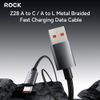  Cáp Sạc Nhanh ROCK Z28 USB to C 5A / USB to Lightning 2.4A (1M, Metal Braided) 