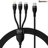  Cáp Sạc Nhanh Đa Năng 3 in 1 Baseus Flash Series Ⅱ One-for-three Fast Charging Cable Type-C to M+L+C 100W 1.5M 