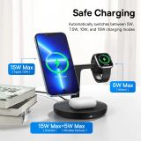  Đế Sạc Không Dây Từ Tính Thông Minh Baseus Swan 3-in-1 Wireless Magnetic Charging Bracket 20W Universal version(IPhone + Apple Watch + Airpods) 