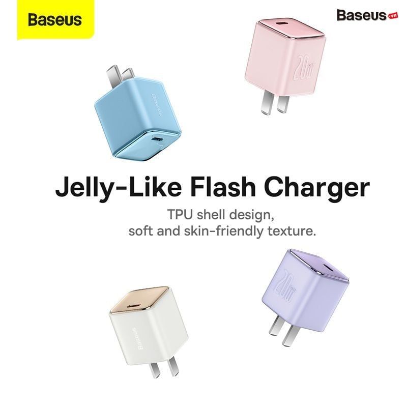  Cốc Sạc Nhanh Baseus GaN3 Fast Charger 1C 20W USB Type C Charger PD, Quick Charge 4.0 QC 3.0 Cho IPhone Samsung Xiaomi 