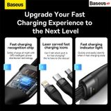  Cáp Sạc Nhanh Đa Năng 3 in 1 Baseus Flash Series Ⅱ One-for-three Fast Charging Cable Type-C to M+L+C 100W 1.5M 