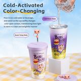  Ly Đổi Màu ROCK Crayon Shinchan Color-Changing Iced Cup (940ml / 630ml, Có nắp / Không nắp) 