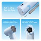  Quạt Cầm Tay Mini ROCK Doraemon Mini Handheld High-Speed Fan 5W (3000mAh, 6H, 5-Speed Adjustable Settings, 9m/s Turbo Wind Speed, Honeycomb Mesh Cover, LED Smart Display, 17400RPM, 5-Blade Spiral Fan, Built-in Strap) 