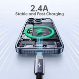  Cáp Sạc Đa Năng ROCK Deep Indigo Series USB TO Lightning+C 2.4A (1.2M, Nylon Braided) 