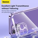 Ốp Lưng Baseus Crystal Series Clear Phone Case for iP 14 Plus, Clear (With all-tempered-glass screen protector and cleaning kit) 