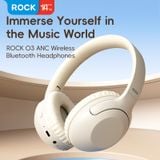  Tai Nghe Chụp Tai Không Dây ROCK O3 ANC (Bluetooth v5.2, 15H, 400mAh) 