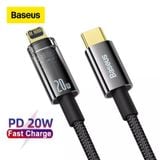 Cáp Sạc nhanh Tự Ngắt Gen2 Baseus Explorer Series cho iPhone/ iPad (Type C to Lightning Auto Power-Off, PD 20W Fast Charging Data Cable ) 