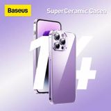  Combo Ốp Lưng & Kính Cường Lực iPhone 14 Series Baseus SuperCeramic Series Glass Case (Combo Ốp lưng kèm Cường lực) 