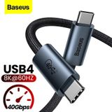  Flash Series USB4 Full Featured Data Cable Type-C to Type-C 100W 