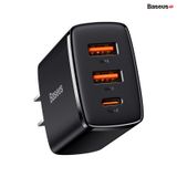  Cốc sạc nhanh siêu nhỏ gọn Baseus Compact Quick Charger 30W(USB dual port +Type C,30w PD/QC3.0 Multi Quick Charge Support) 