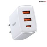  Cốc sạc nhanh siêu nhỏ gọn Baseus Compact Quick Charger 30W(USB dual port +Type C,30w PD/QC3.0 Multi Quick Charge Support) 