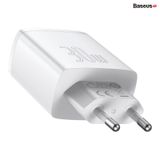  Cốc sạc nhanh siêu nhỏ gọn Baseus Compact Quick Charger 30W(USB dual port +Type C,30w PD/QC3.0 Multi Quick Charge Support) 