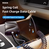  Cáp Sạc Nhanh C to C ROCK Spring Coil 60W (1.5M, 3A, Nylon Braided) 