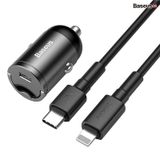  Tẩu sạc nhanh 30W Baseus Tiny Star Gen4 PD/QC 3.0 dùng cho xe hơi (USB/Type-C, PPS/PD/QC3.0 Quick Charge, Car Adapter) 